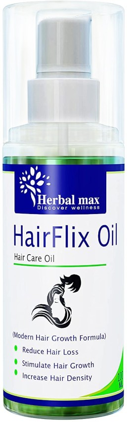 Herbal max HairFlix Hair Oil to Control Hair Fall & Promote Hair ReGrowth-  100 Ml (Pack Of 1) Hair Oil - Price in India, Buy Herbal max HairFlix Hair  Oil to Control