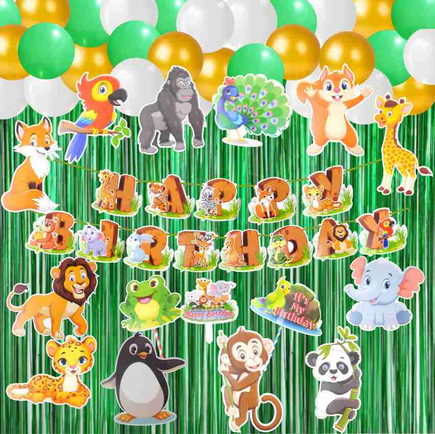 Party Decorz Animal /Jungle/Safari Theme Birthday Decoration Set Of 47 pcs  Price in India - Buy Party Decorz Animal /Jungle/Safari Theme Birthday  Decoration Set Of 47 pcs online at 
