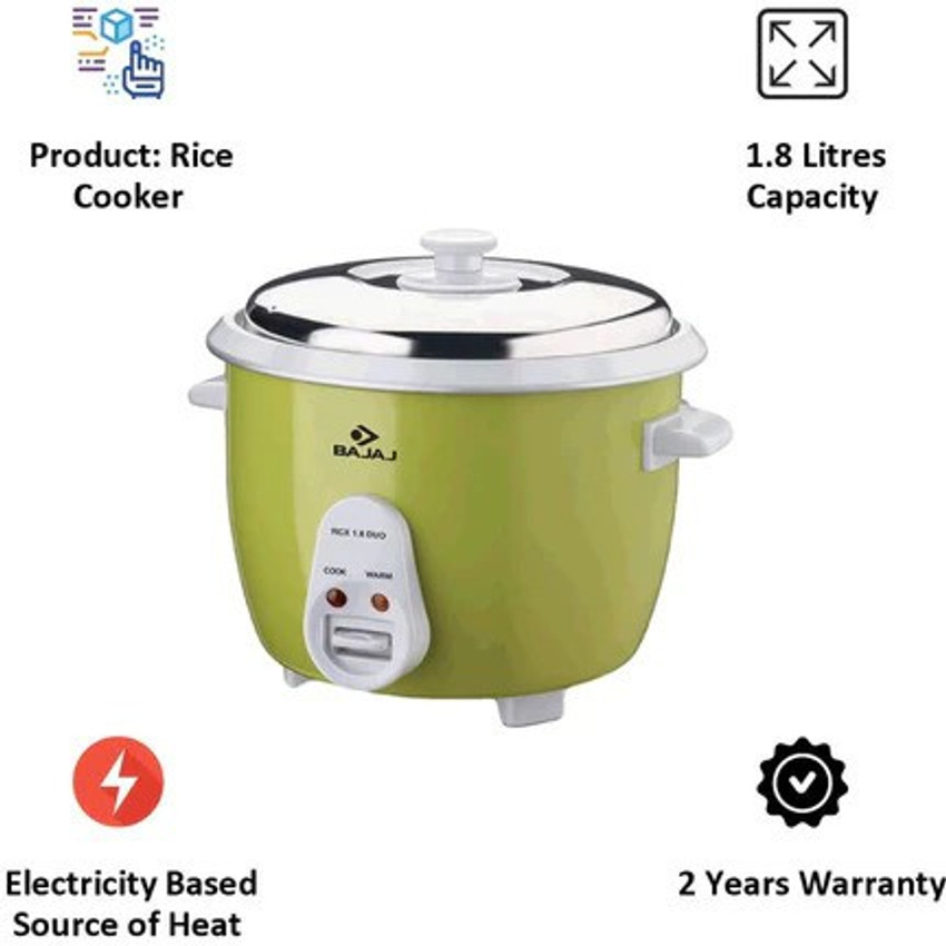 bajaj rice cooker 1.8 litre