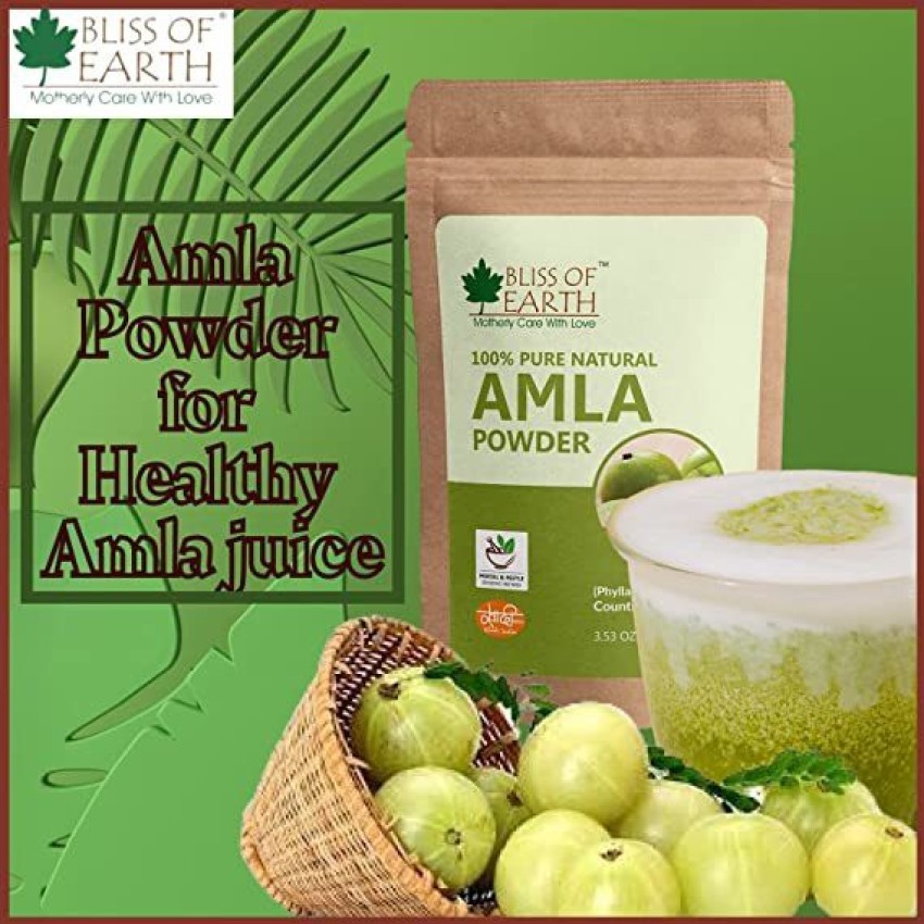 Bliss of Earth USDA Organic Amla Powder For Eating & Hair Care, Indian  Gooseberry Powder 100GM - Price in India, Buy Bliss of Earth USDA Organic  Amla Powder For Eating & Hair