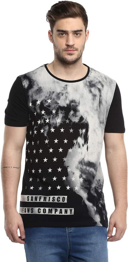Pantaloons Printed Men Round Neck 