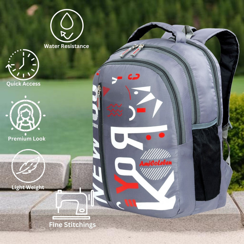 Sturdy Bag for School College Office Water Resistant Multiple Compartments 34 L No Laptop Backpack Price in India Buy Sturdy Bag for School College Office Water Resistant Multiple Compartments 34 L No...