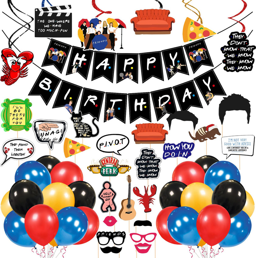 Zyozi Friend Themed Party Decorations Friend Party Decorations Pack Of 55 Price In India Buy Zyozi Friend Themed Party Decorations Friend Party Decorations Pack Of 55 Online At Shopsy In