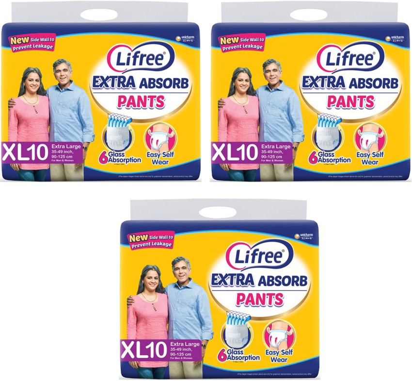 Buy Lifree Extra Absorb Diaper Pants Super XL 10s Online at Best Price   Adult Diapers