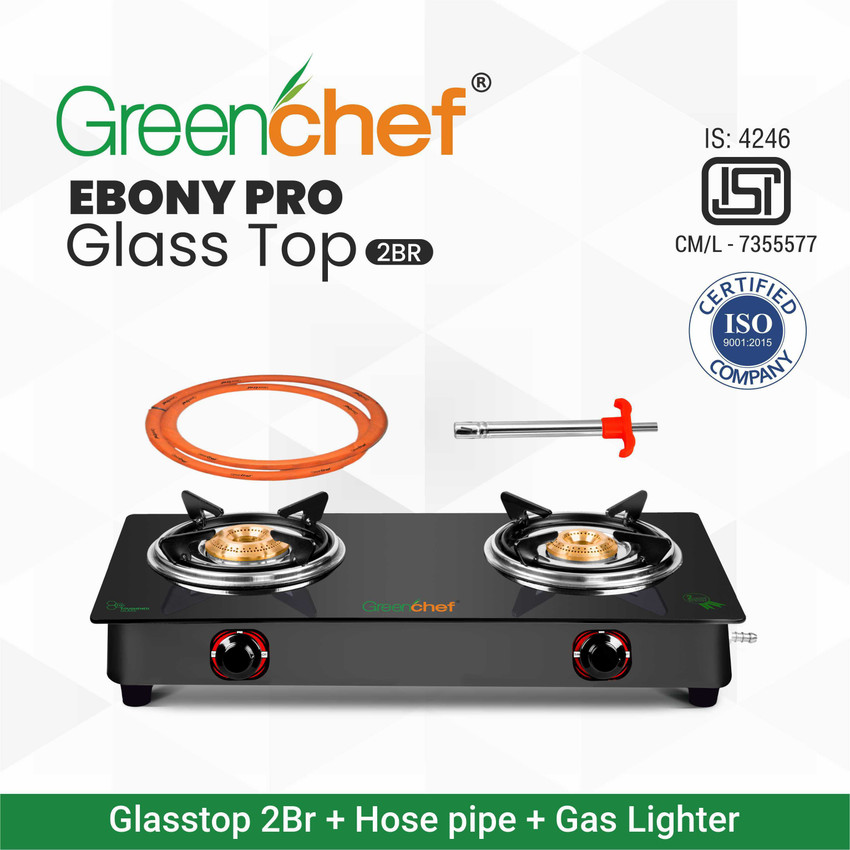 greenchef ebony glass manual gas stove