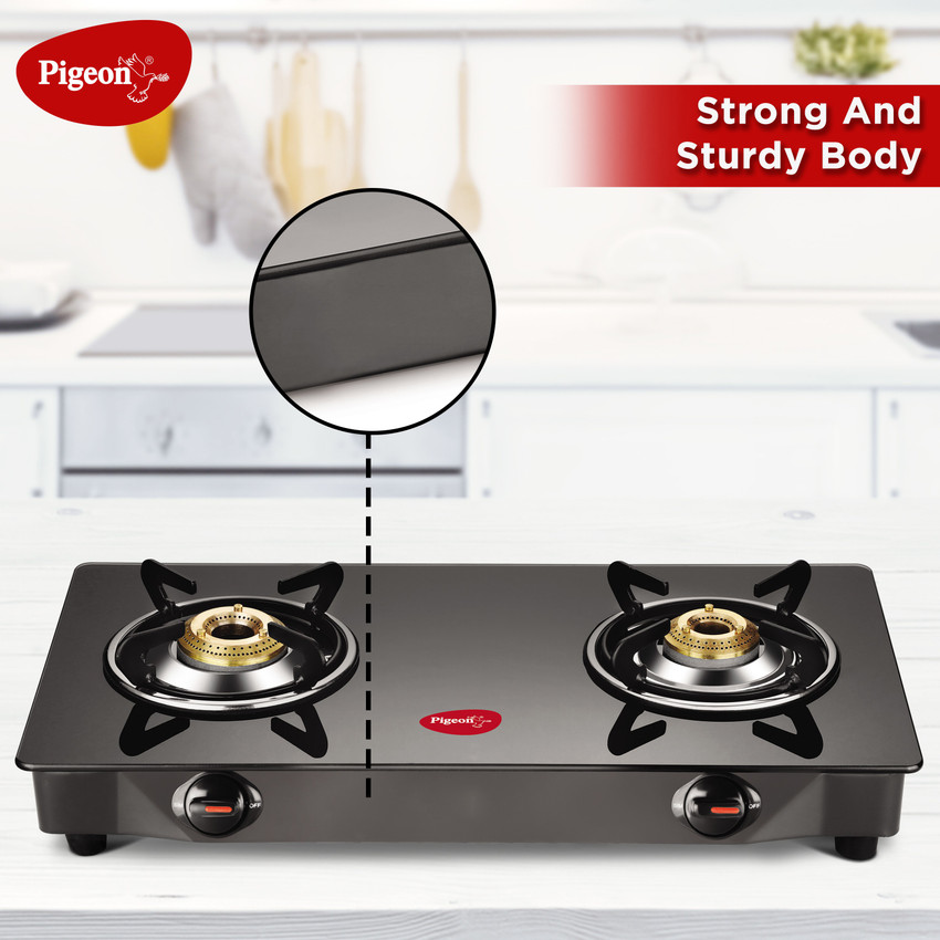 cello prima gas stove 4 burner glass top