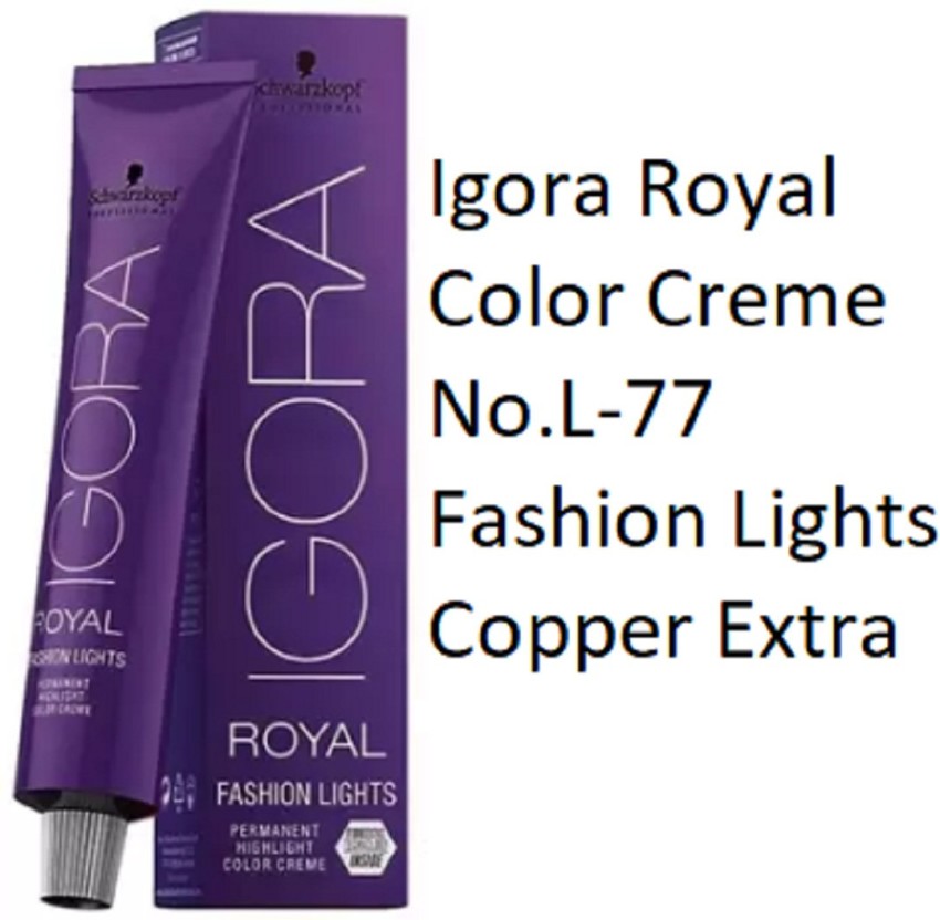 Schwarzkopf Professional Igora Royal Fashion Lights Hair Color Creme   , Copper Extra - Price in India, Buy Schwarzkopf Professional Igora  Royal Fashion Lights Hair Color Creme  , Copper Extra Online