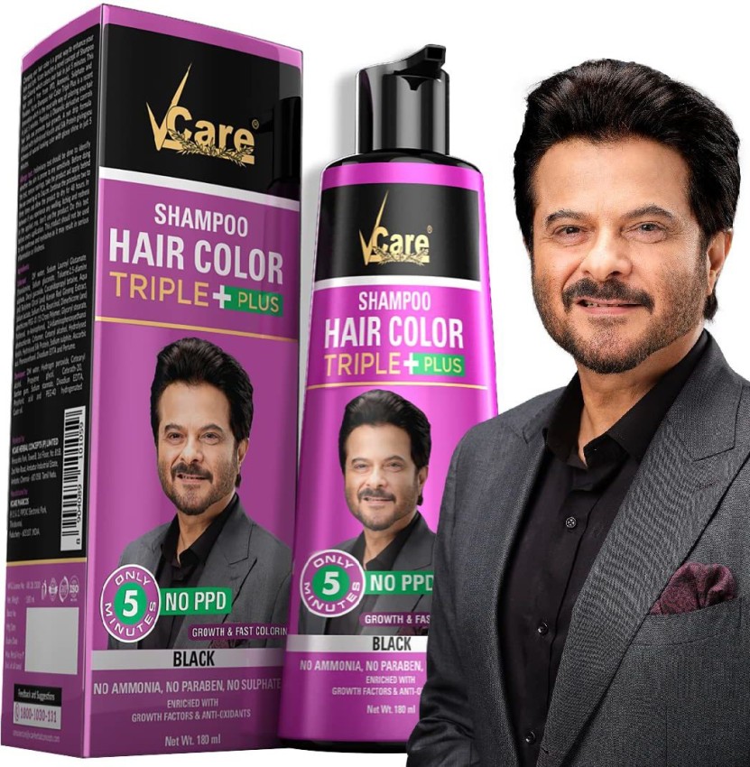 Vcare Shampoo Hair Colour Black for Women & Men|Only 5 Minute|No Paraben  Ammonia & Sulfate|Hair Dye Coloring Kit , Natural black Price in India - Buy  Vcare Shampoo Hair Colour Black for