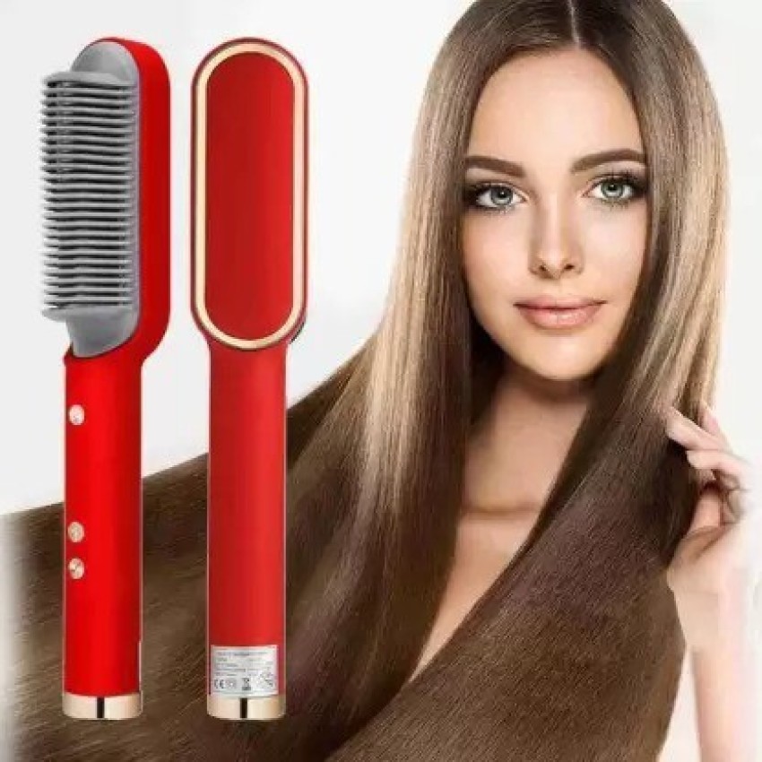 Electric PTC Heating Ceramic Hair Straightener Brush with LCD Display   China Hair Straightener Brush and Ceramic Hair Straightener Brush price   MadeinChinacom