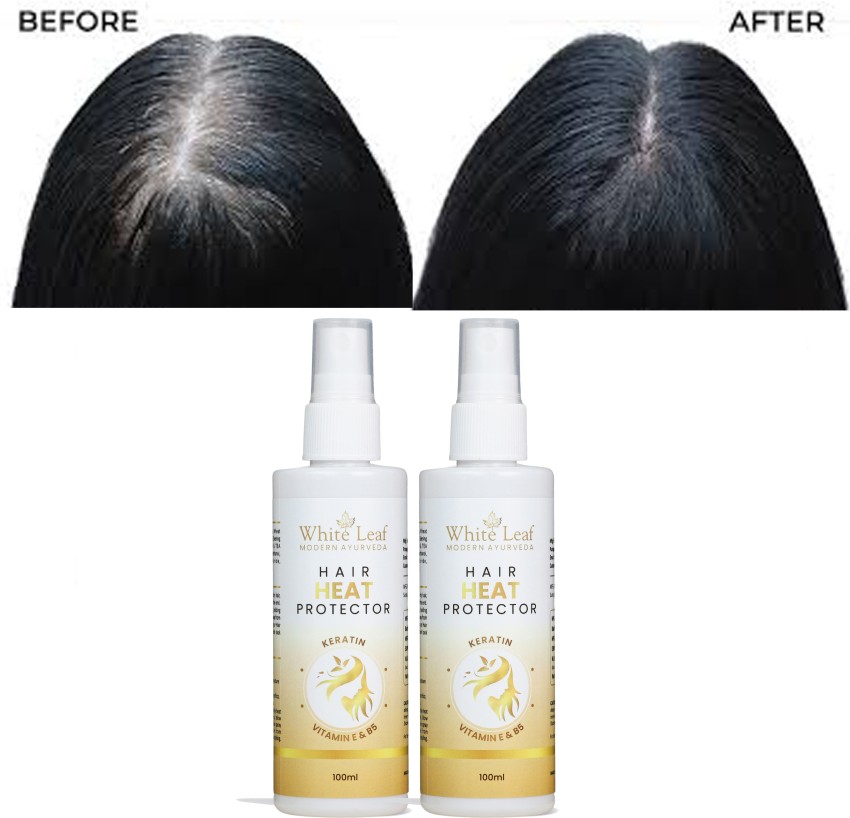 White Leaf Heat Protector for hair styling Spray all hair types 100 ML Pack  of 2 Hair Spray - Price in India, Buy White Leaf Heat Protector for hair  styling Spray all