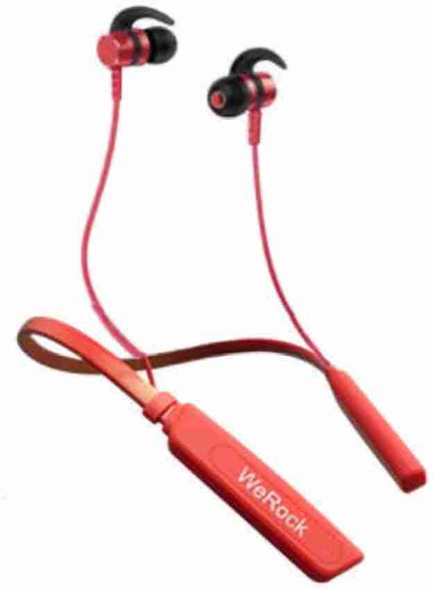 WeRock Rock 450 Bluetooth Neckband Earphones with mic 24 Hour playtime Bluetooth Headset Price in India Buy WeRock Rock 450 Bluetooth Neckband Earphones with mic 24 Hour playtime Bluetooth Headset onl...
