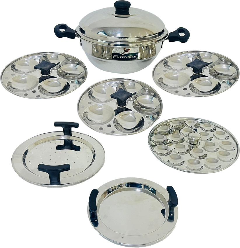Stainless Steel Multi Kadai All in One Big Size dhokla Cooker 6