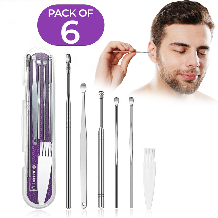 BOLDFIT Ear Cleaner Stick Ear Cleaning Tools kit Stick Set ...