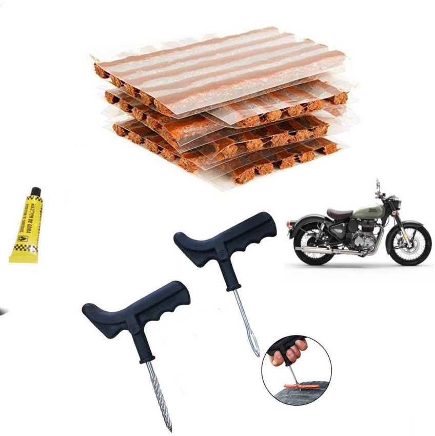 SHOWRIDE Puncture Kit Full Set for Bike Car Tubeless Tyre Repair