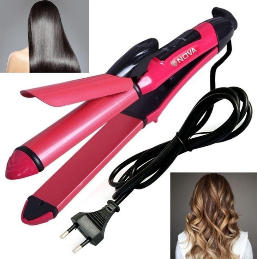 Buy 2 in 1 Hair Straightener and Curler With Plus 3D Ceramic Flating Panel  Makes Hair Smooth Brilliance Wireless Usb Chargable Digital Control For  Women Curly Long Short Thick Fine Wavy Hair