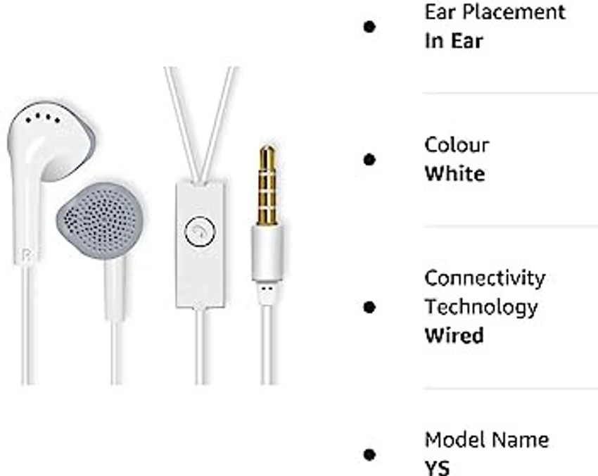 samsung ys 3.5mm wired headset earphone Wired Headset Price in India Buy samsung ys 3.5mm wired headset earphone Wired Headset online at Shopsy.in