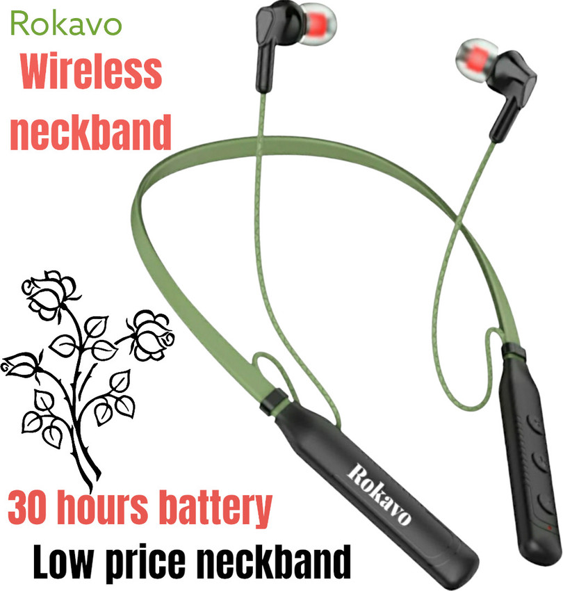 Low price Hi Fi Neckband 30 hours battery backup Bluetooth Neckband Earphone Bluetooth Headset