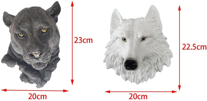 BNF Animal Head Statue Wall Mount Sculpture Art Crafts For Home White Wolf  Decorative Showpiece - 12 cm Price in India - Buy BNF Animal Head Statue Wall  Mount Sculpture Art Crafts