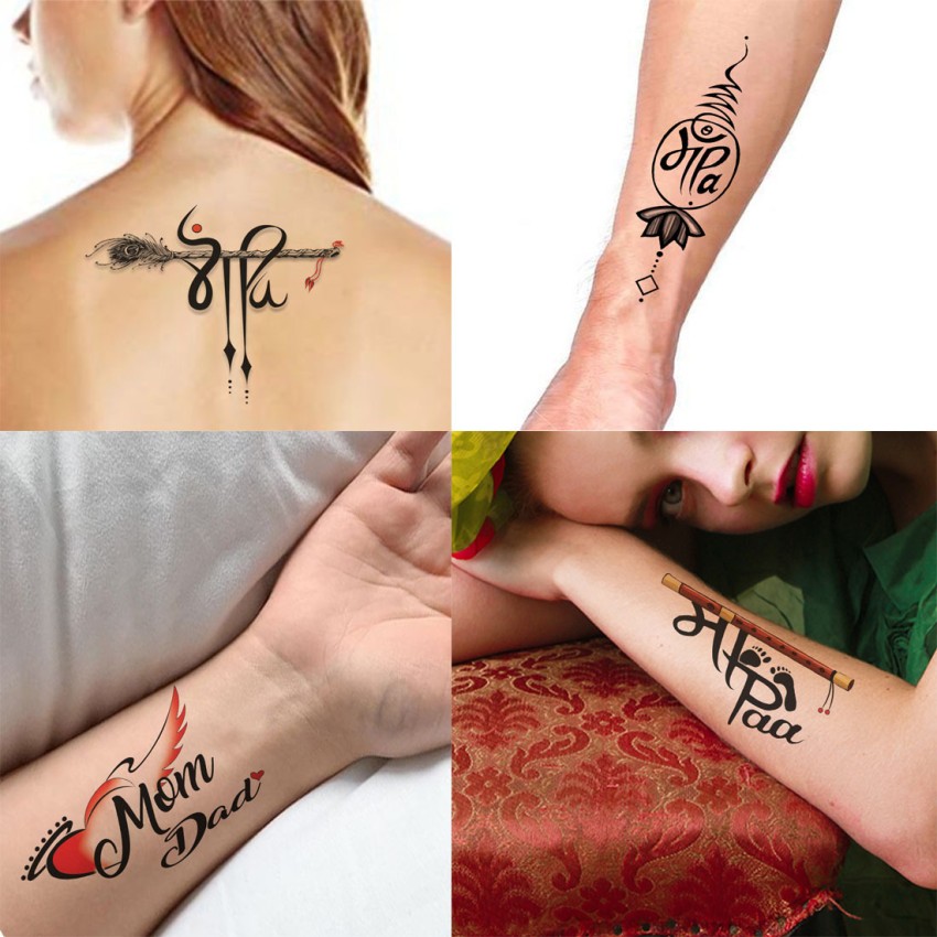 Name H Letter Two Design Body Temporary Tattoo Waterproof For Girls Men  Women