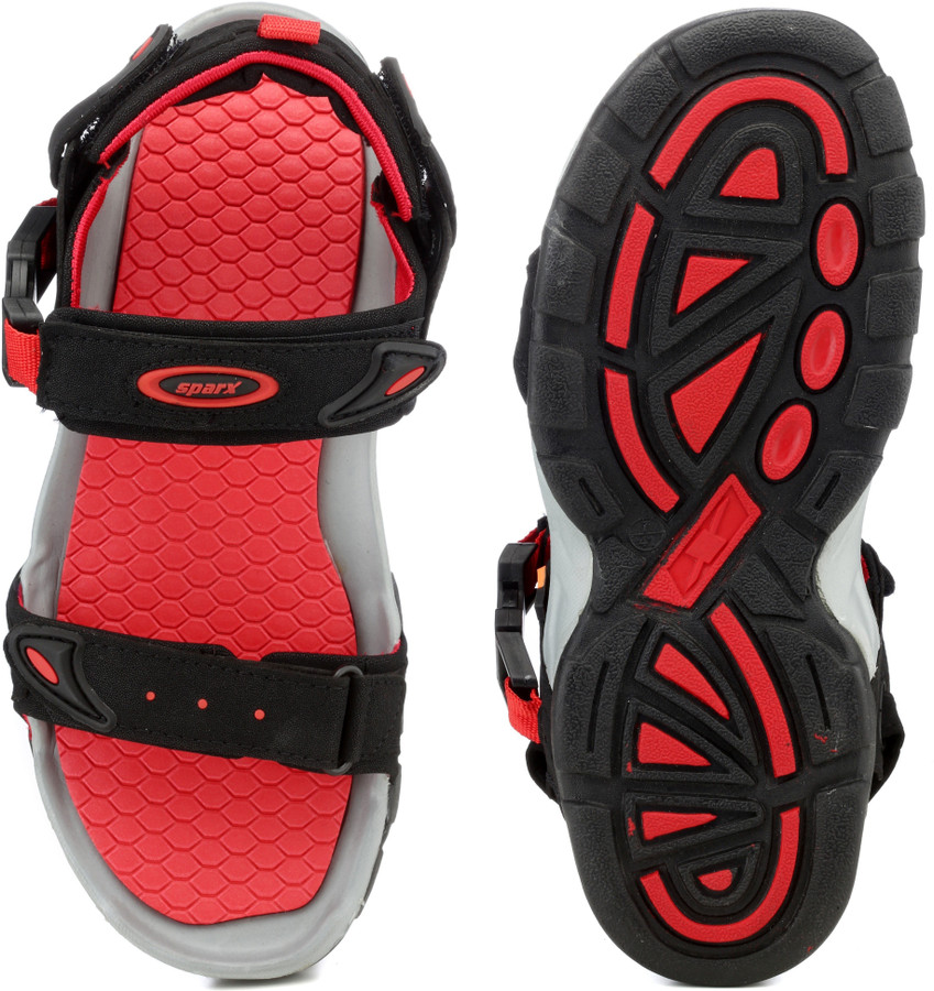 SS-502 Black Red Floater Sandals Men 