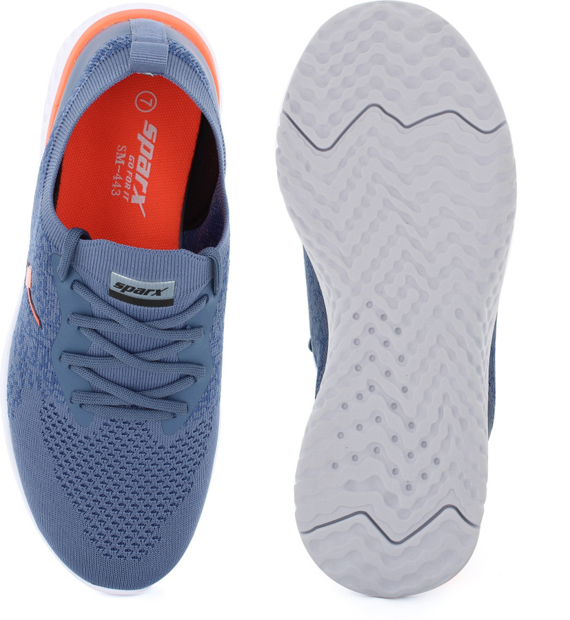 Sparx Men SM-443 Ice Blue White Running 