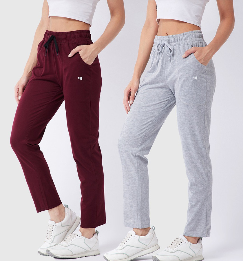 MODEVE Solid Women Maroon, Grey Track 