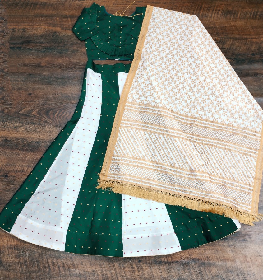 self design semi stitched lehenga choli