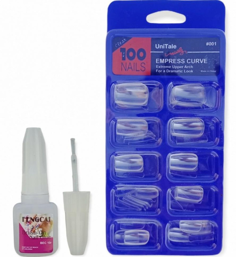 UniTale 100 Pcs Shining Fake Transparent Nail Extension With Fast Dry Brush Nail Glue Transparent - Price in India, Buy UniTale 100 Pcs Shining Fake Transparent Nail Extension With Fast Dry Brush UniTale 100 Pcs Shining Fake Transparent Nail Extension With Fast Dry Brush Nail Glue Transparent - Price in India, Buy UniTale 100 Pcs Shining Fake Transparent Nail Extension With Fast Dry Brush