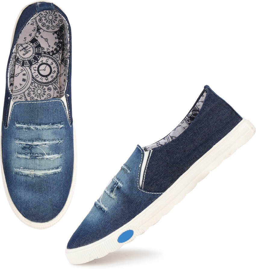Tryfeet Denim Blue Casuals Canvas Shoes 
