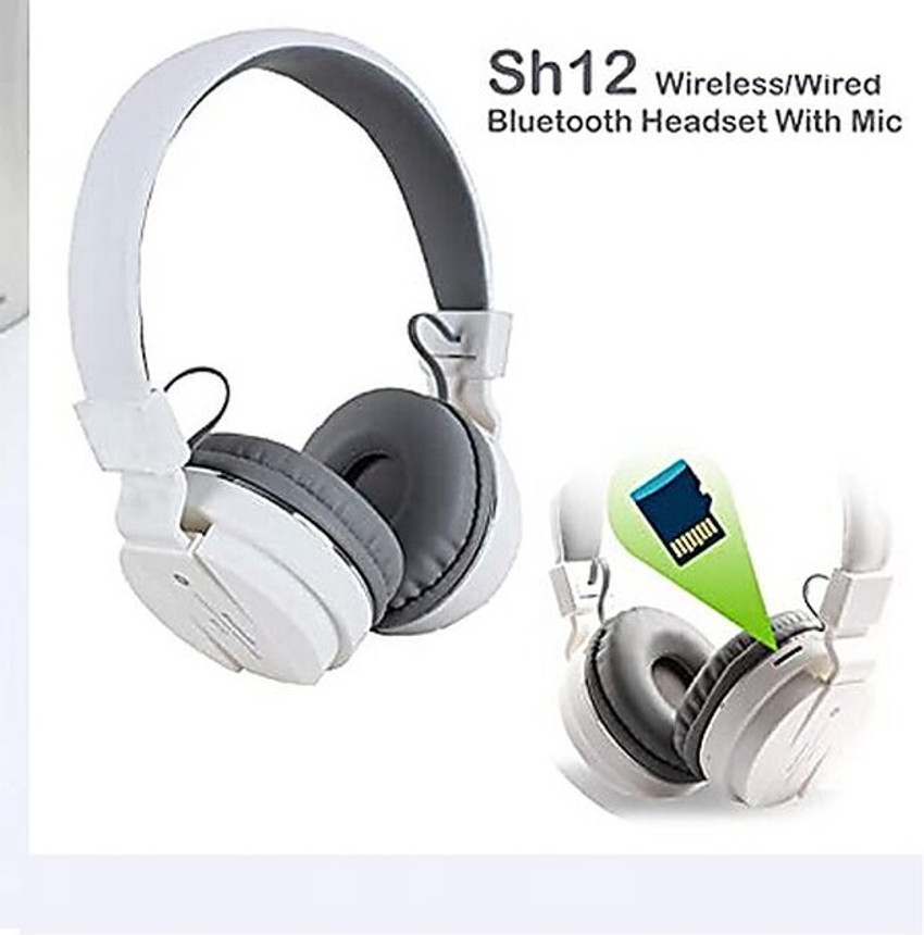 SH 12 Wireless Bluetooth Over the Ear Headphone RANDOM ZSR12 Bluetooth Wired Headset Price in India Buy SH 12 Wireless Bluetooth Over the Ear Headphone RANDOM ZSR12 Bluetooth Wired Headset online at S...