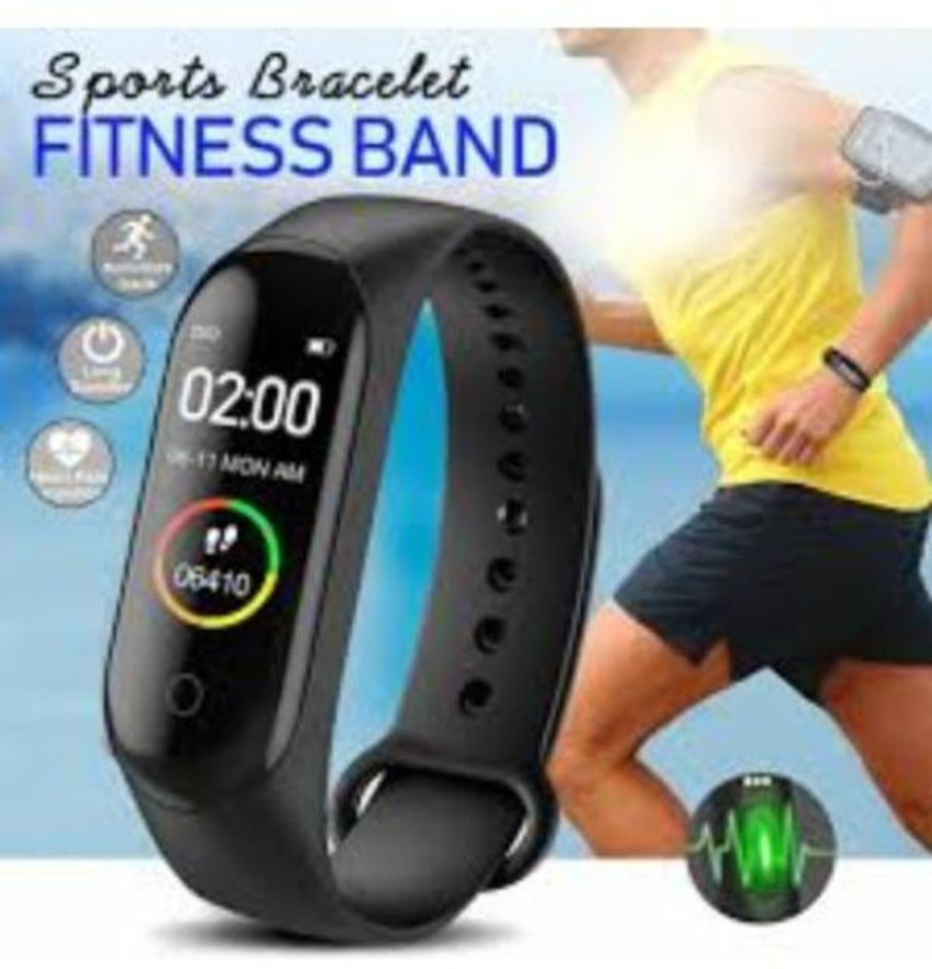FYPCON M4 Fitness  Heart Monitor Smart watches Black