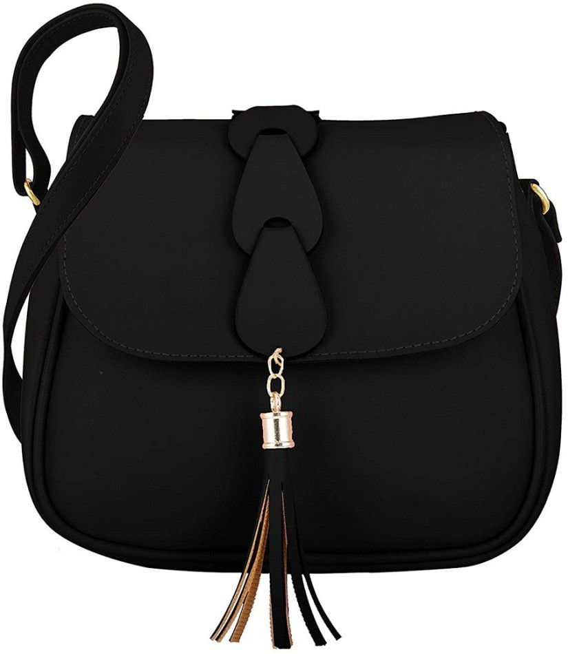 BUY Fashionable Ikkat Sling Bag Black Colour For Woman, Modal 1 –  Arrangehere