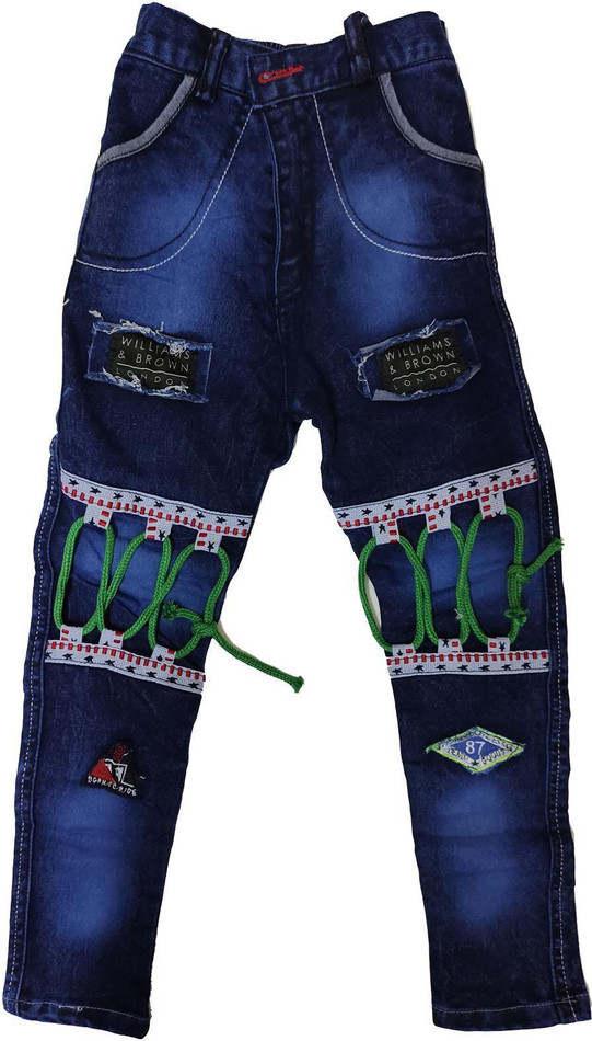 VIBE CREATIONS Slim Boys Blue Jeans 