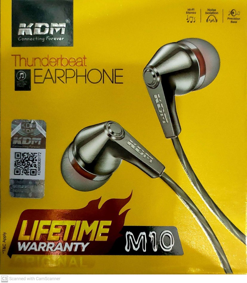 kdm m10 lifetime warranty earphones