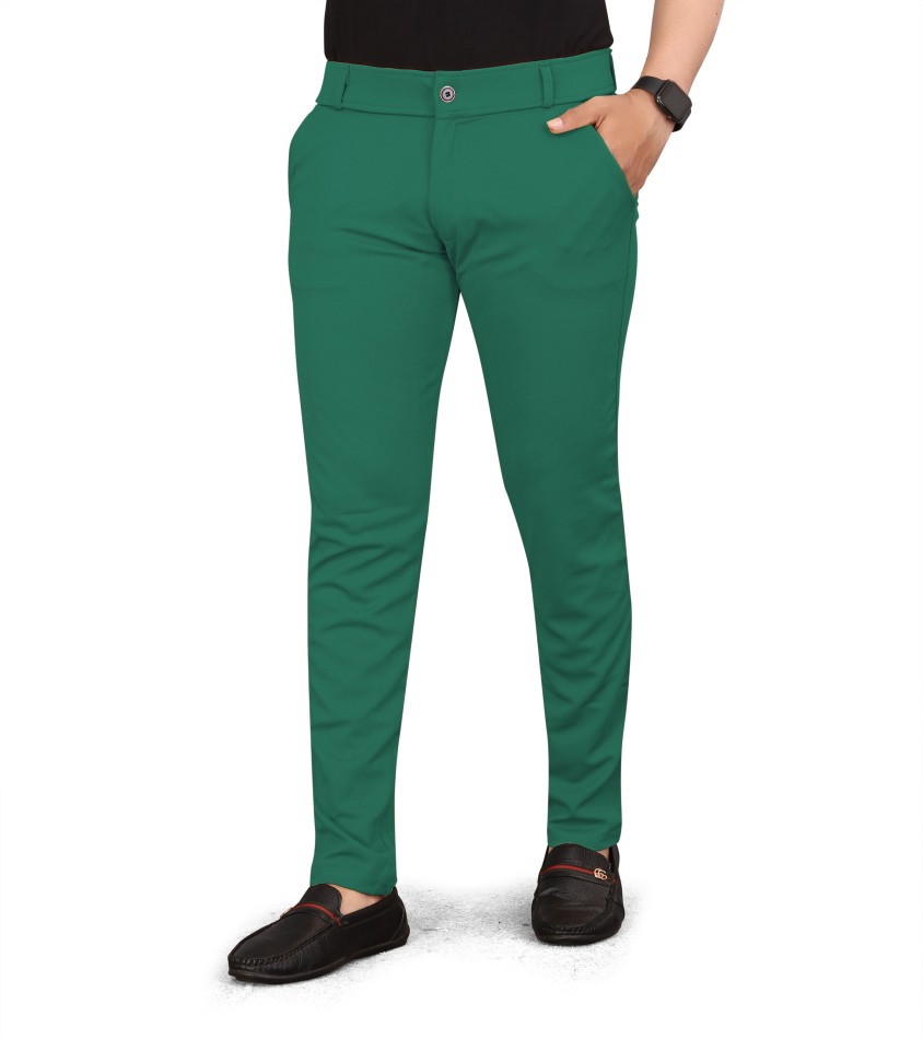 HAUL CHIC Men LightGreen Solid Synthetic Single Formal Trousers  JioMart