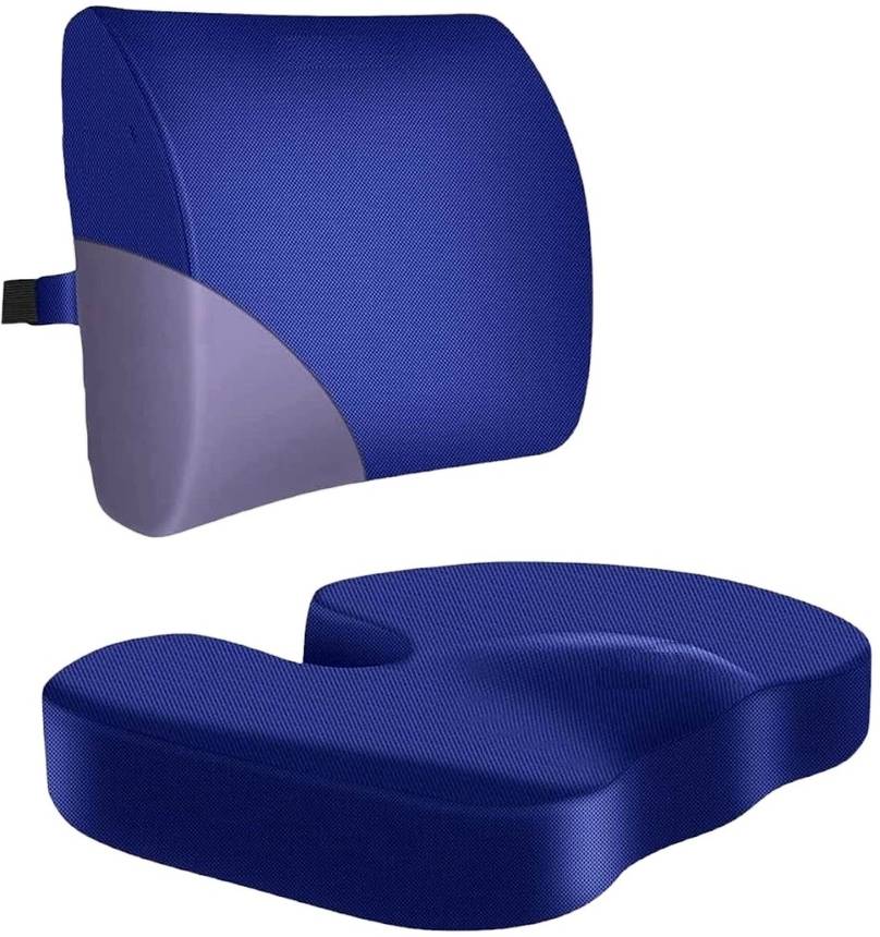ComfortMax Memory Foam Lumbar Pillow and Seat Cushion Combo Coccyx Support Backrest in Bahrain at BHD 30 Rating 5
