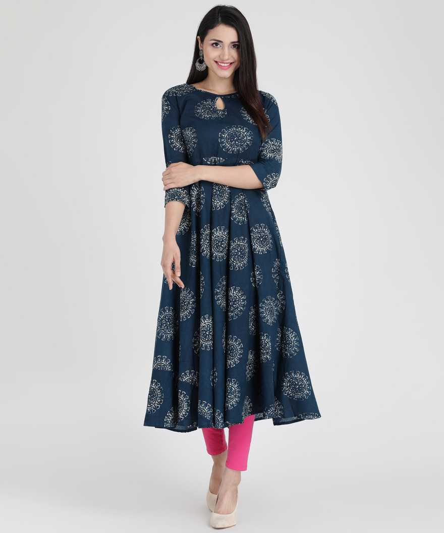 printed anarkali