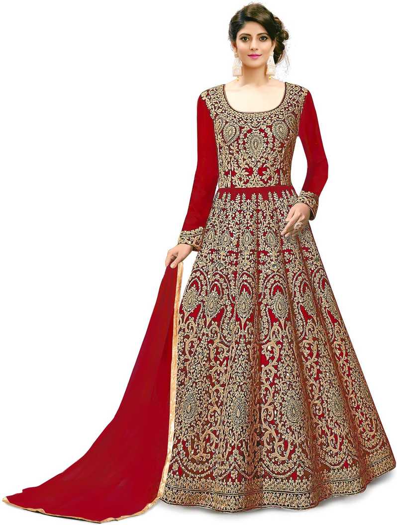 poly material long gown styles