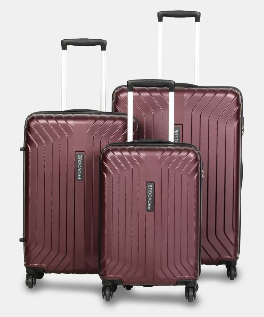 PROVOGUE  Hard Body Set of 3 Luggage – Kauffman – Maroon
