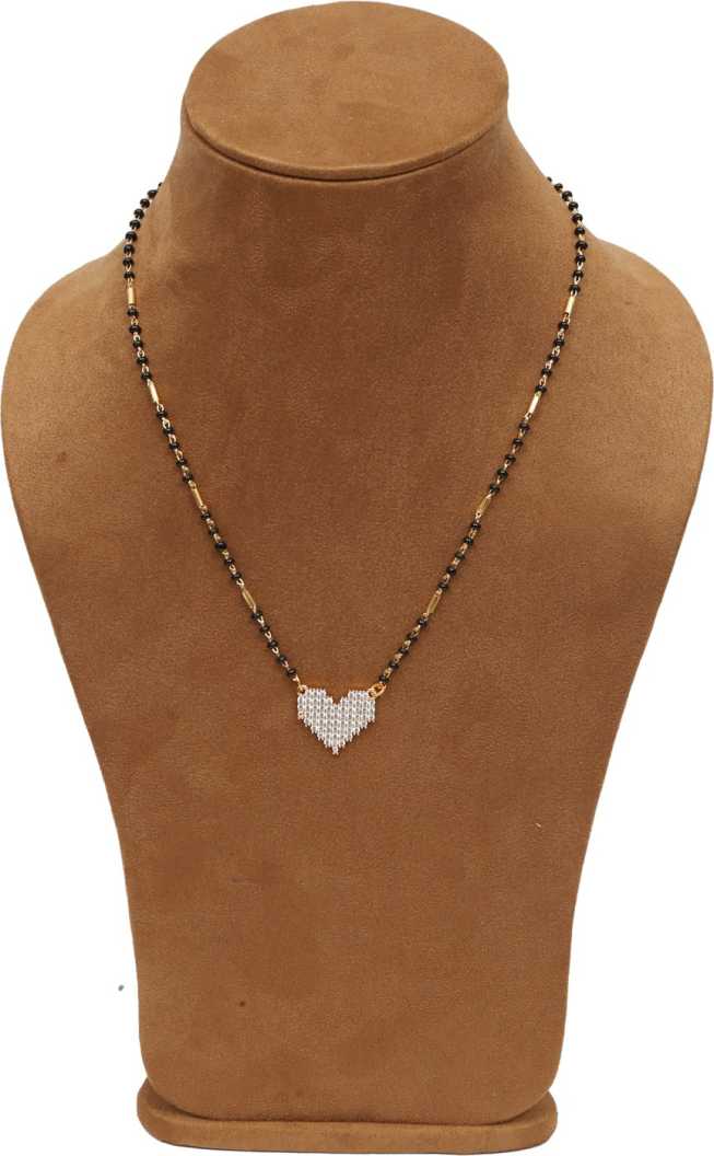 LUXURY SONS®  Real American Diamond (AD) Heart Love Mangalsutra & Tanmanya