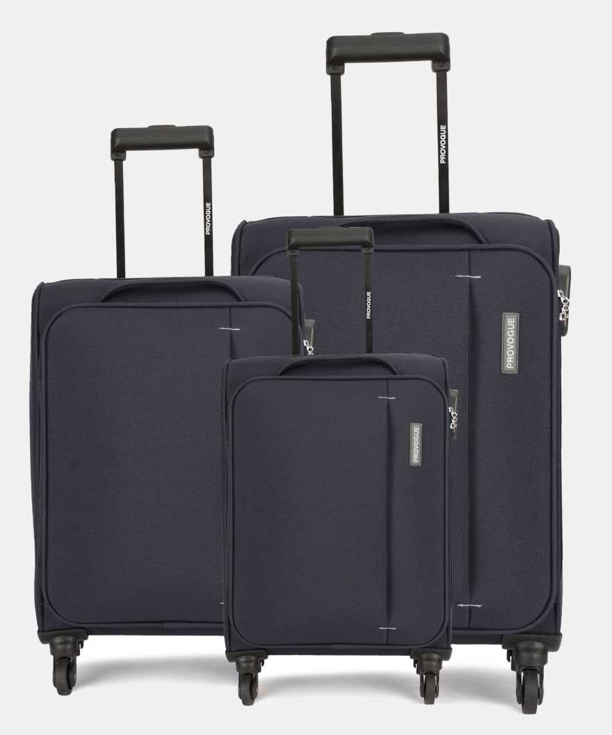 PROVOGUE Soft Body Set of 3 Luggage – Edge Combo Set (30inch+ 26inch+22inch) – Grey