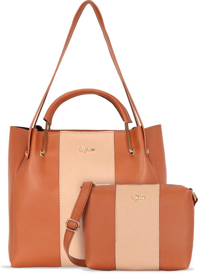 Qisa By Lavie Women Tan Handbag – Regular Size