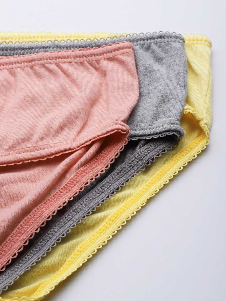 [Size L, XL] Mast & Harbour Women Hipster Pink Panty  (Pack of 3)