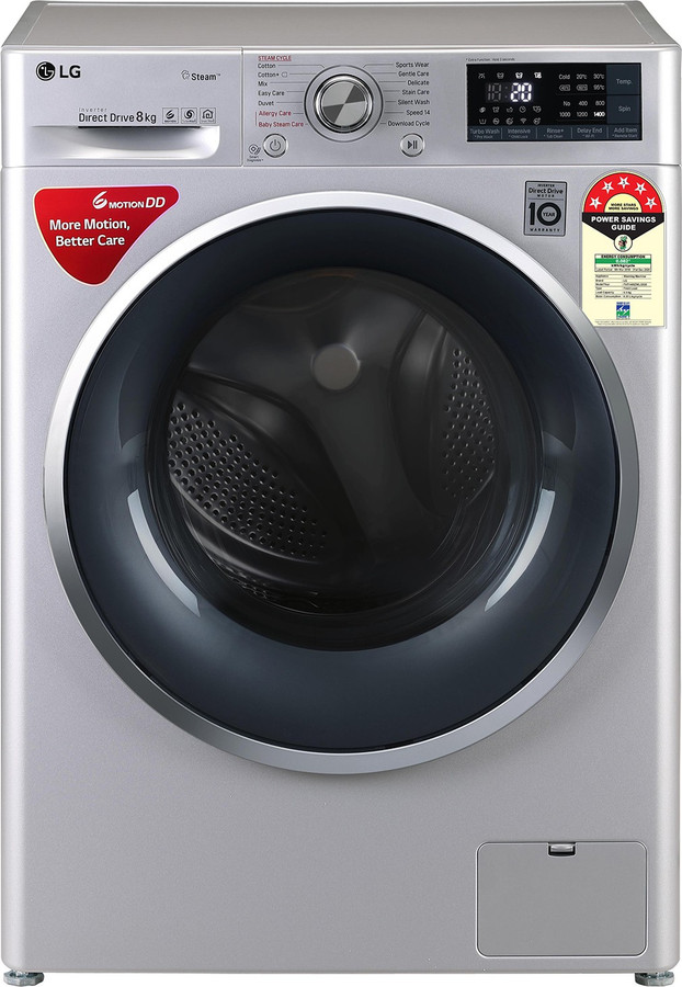 LG 8 kg Fully Automatic Front Load Washing Machine FHT1408ZWL Online at Lowest Price in India