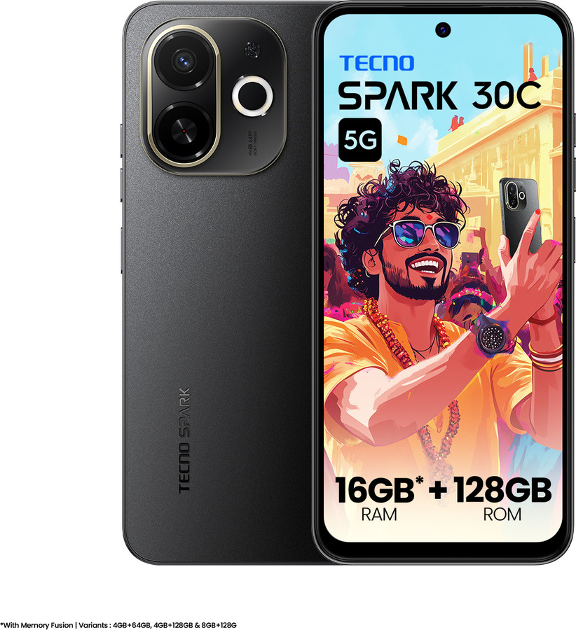 Tecno Spark 30C 5G (4GB RAM, 64GB) - Midnight Shadow