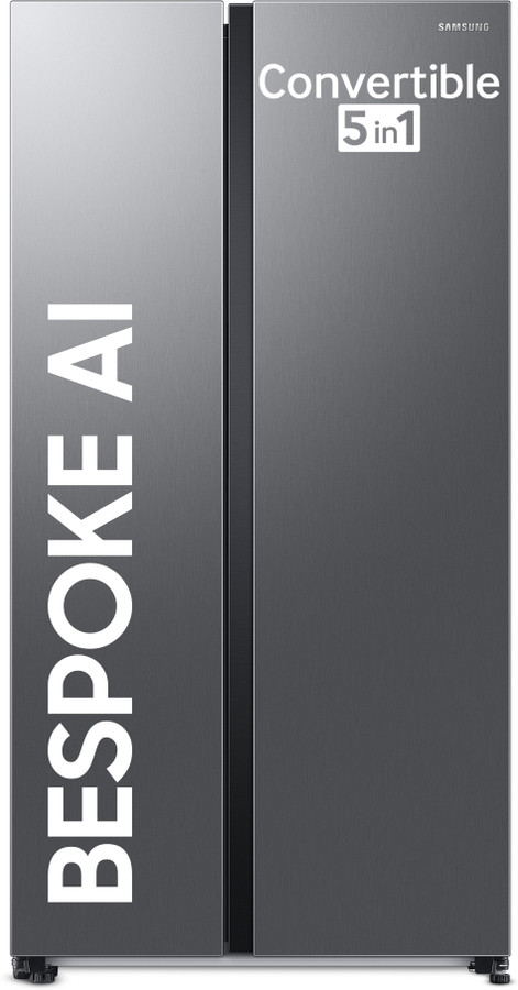 Samsung 653 L Frost Free Side by Side 3 Star Refrigerator with AI and WiFi, Convertible 5-in-1, Digital Inverter(Refined Inox, RS76CG8003S9HL) Flipkart Deal