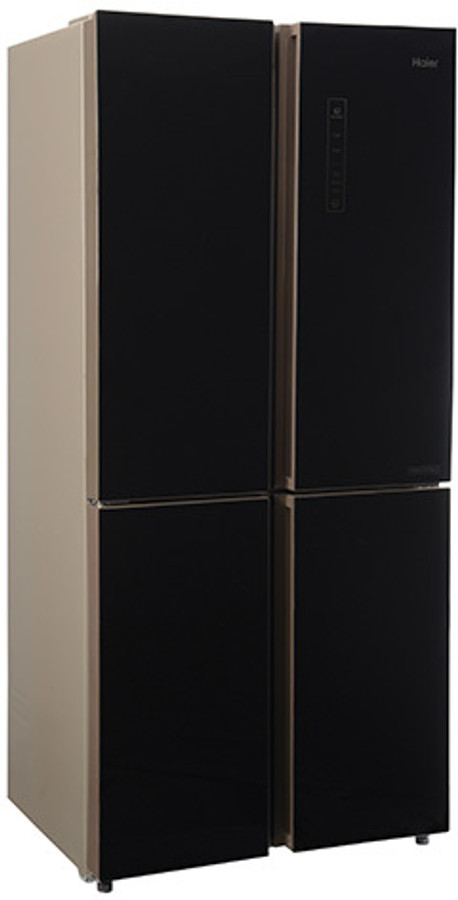 Haier 531 L Frost Free French Door Bottom Mount 5 Star Refrigerator (HRB 550KG, Black Glass)