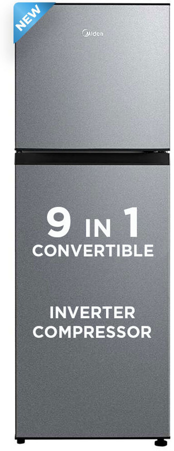 Midea 233 L Frost Free Double Door Top Mount 2 Star Convertible Refrigerator(Crystal Silver, MDRT359FGI50) Flipkart Deal