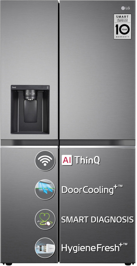 LG 635 L Frost Free Side by Side Refrigerator (GL L257CPZX) Price
