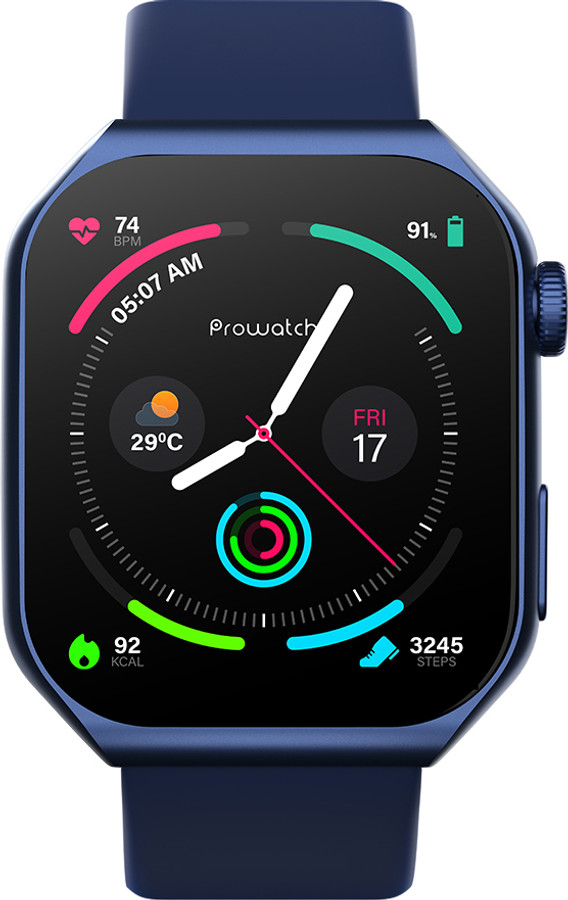 Lava ProWatch V1 Smartwatch (Bluish Ronin Strap, 47mm)